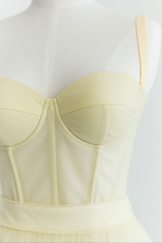 Her Timeless Tulle Butter Yellow Corset
