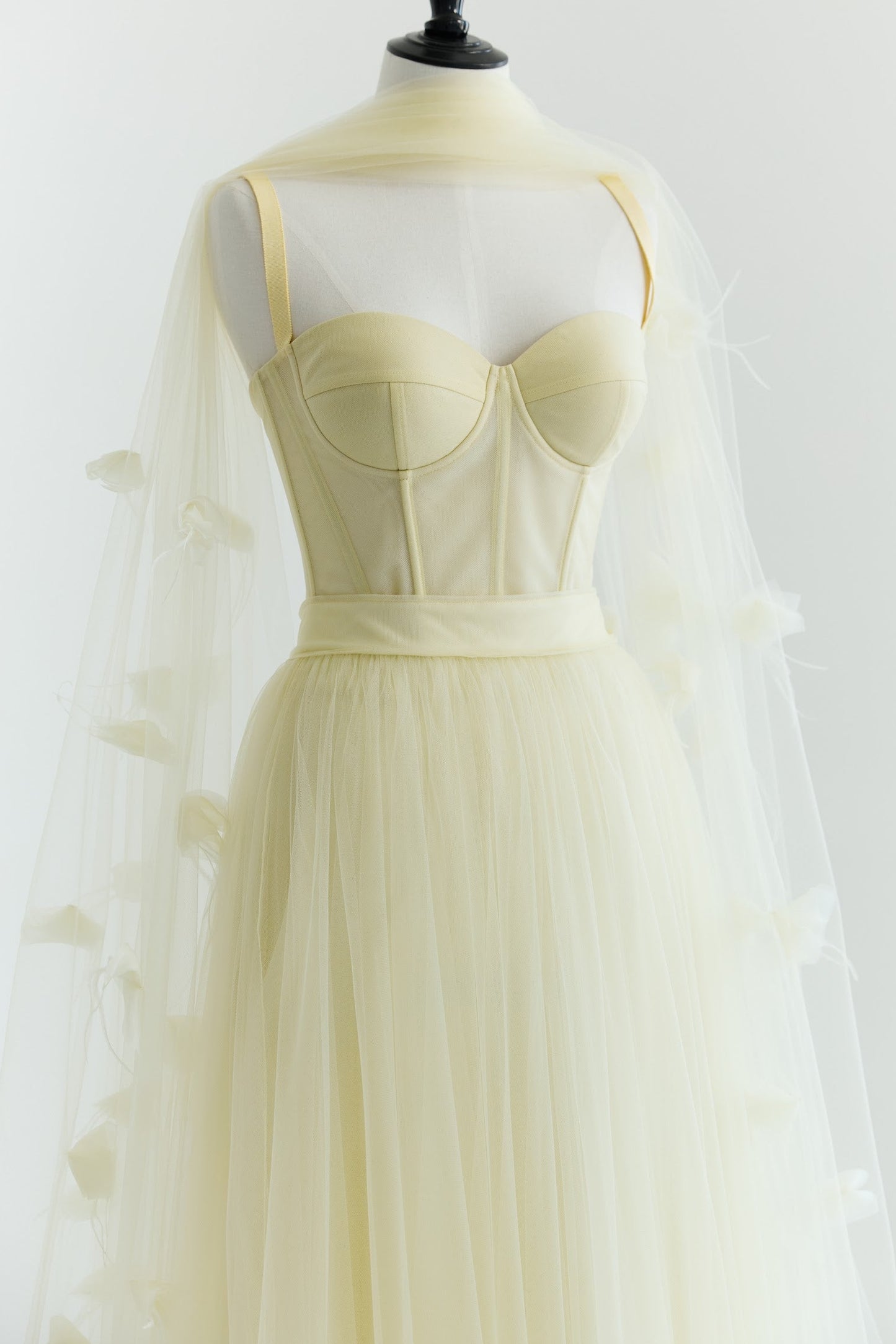 Her Timeless Tulle Butter Yellow Corset