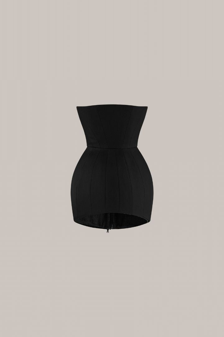 Her Wool Mini Corset Dress