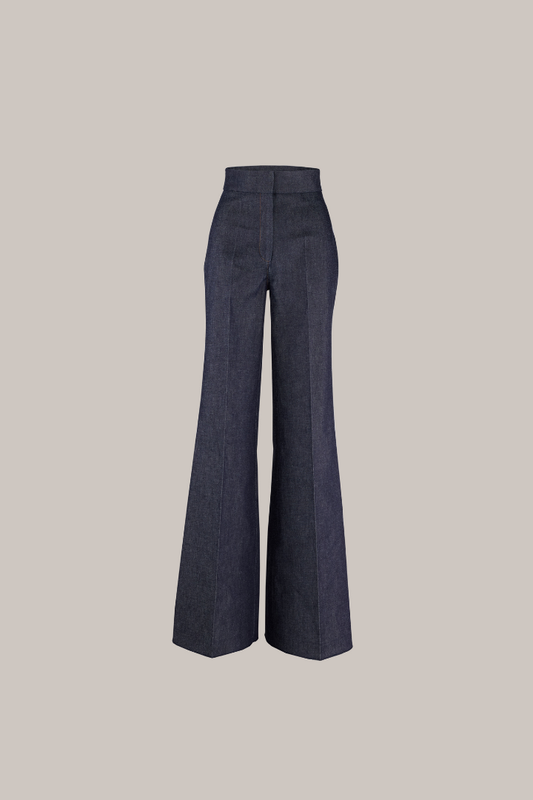 Her High Waist Boot Cut Denim Denim Trousers