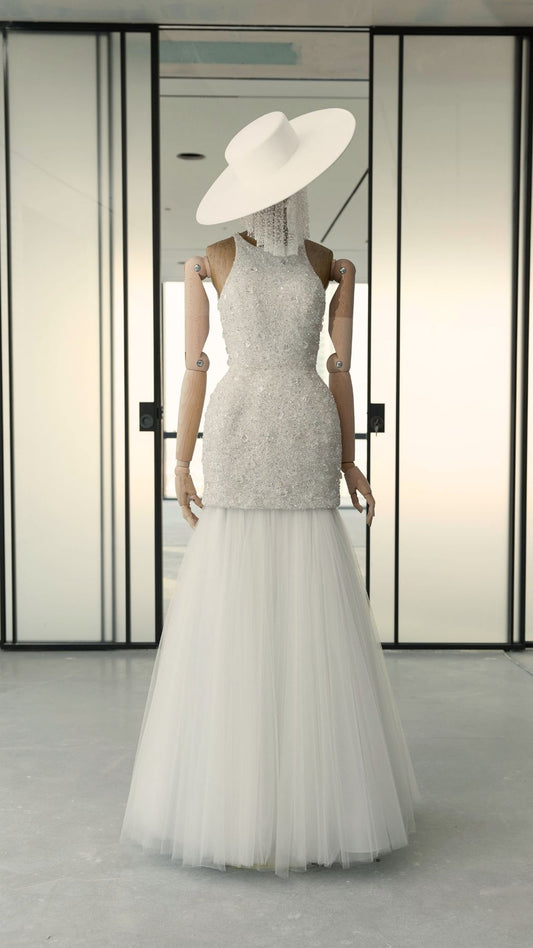 Her White Dramatic Maxi Skirt