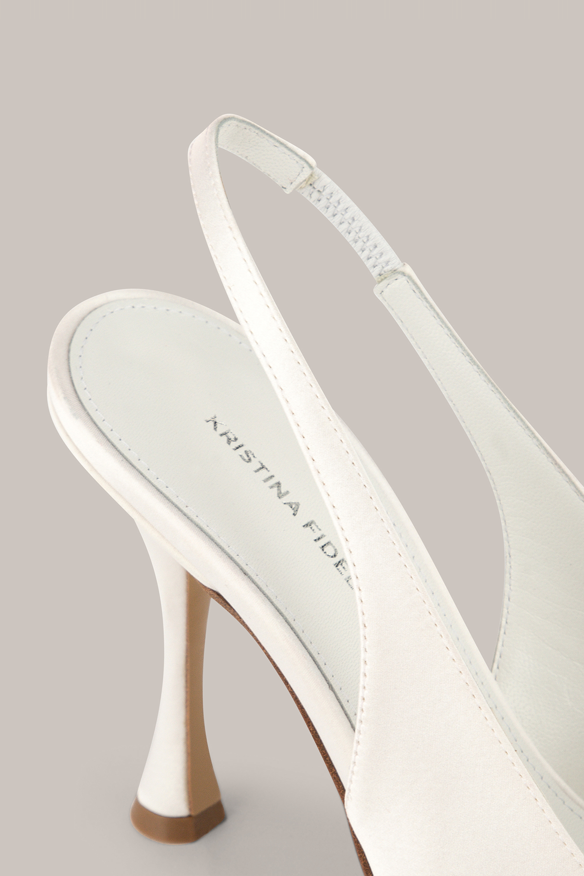 Her Satin White Heels