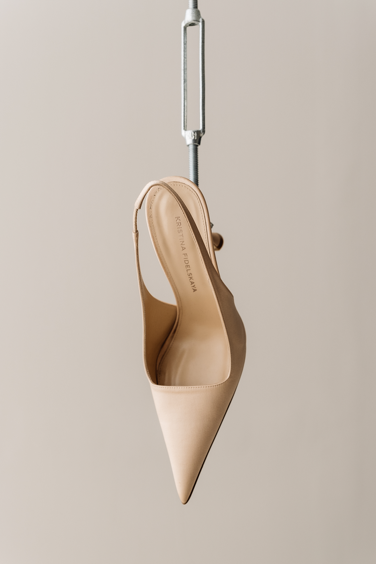 Her Satin Beige Heels