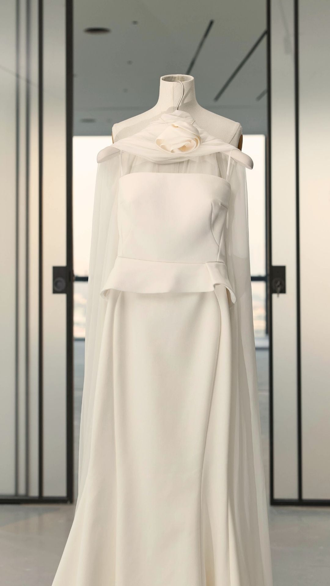 Her White Long Fishcut Dress