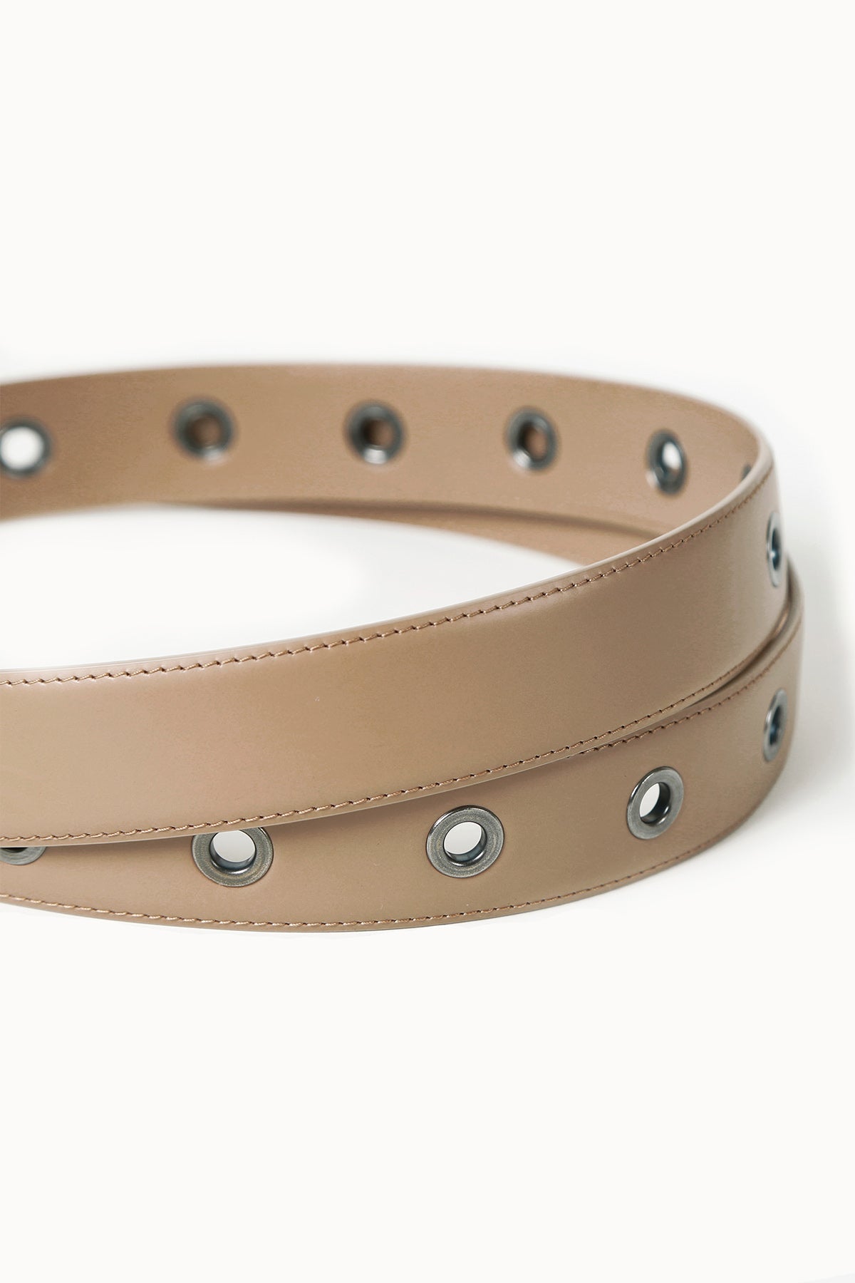 Her Wrap Around Leather Beige Belt