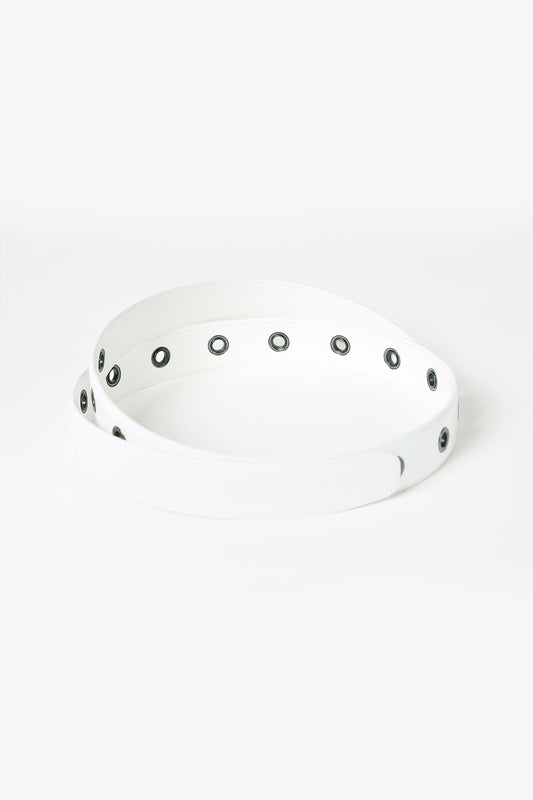 Her Wrap Around Leather White Belt