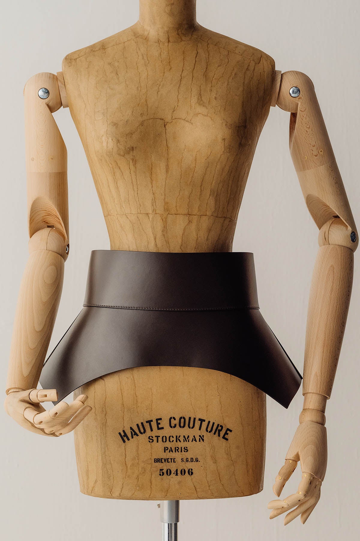 Her Brown Leather Cincher