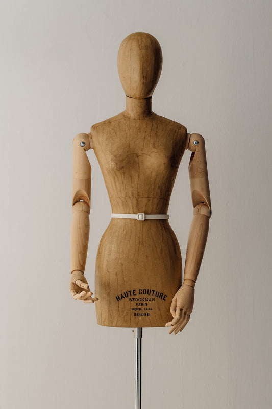 Her White Leather Thin Belt