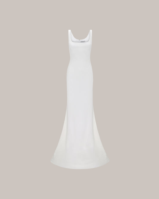 Her White Long Dress Angelina