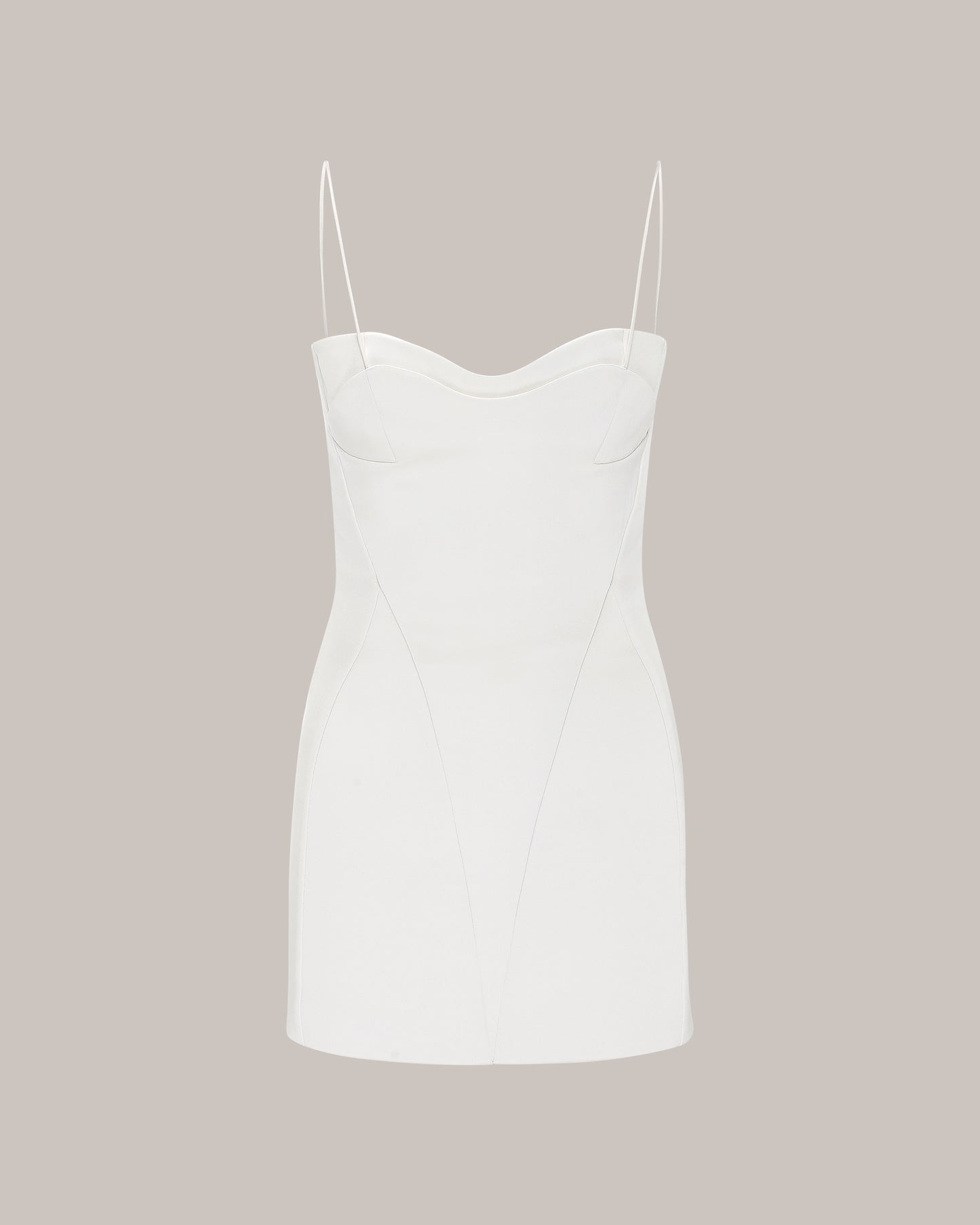 Her Structured White Mini Dress