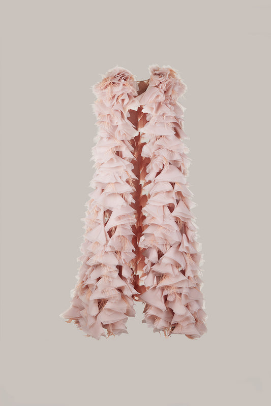 Her Maxi Embellished Beige Cape