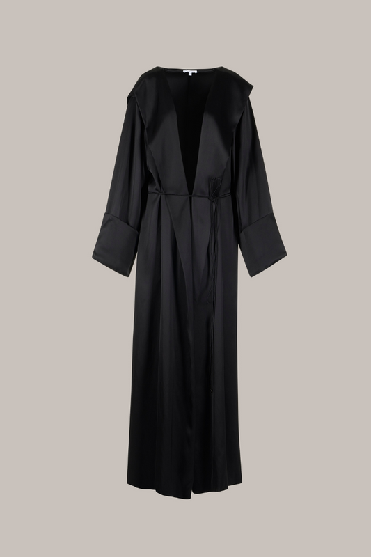 Her Hoodied Black Robe