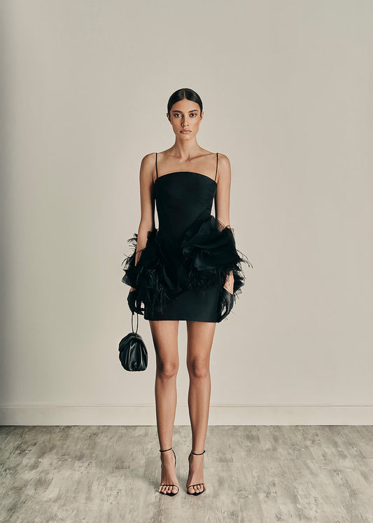 Her Mini Embellished Black Dress