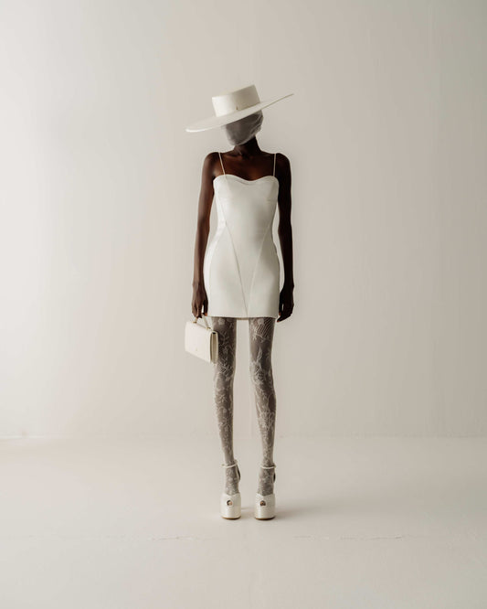 Her Structured White Mini Dress