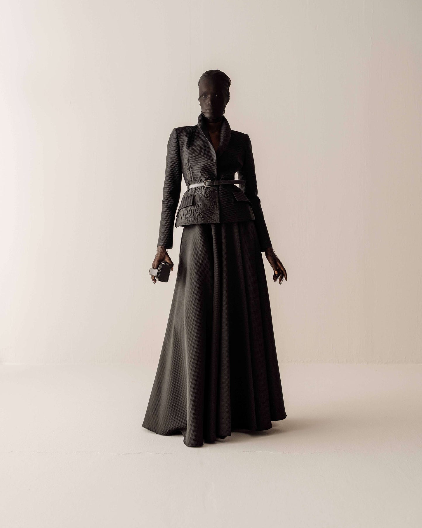 Her Silhouette Black Jacquard Jacket