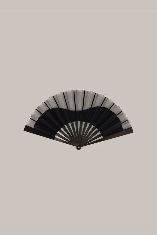 Her Black Satin Fan