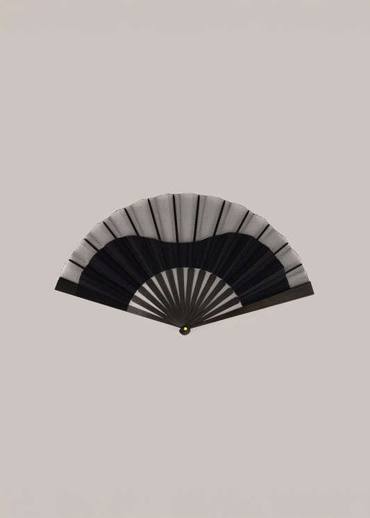 Her Black Satin Fan