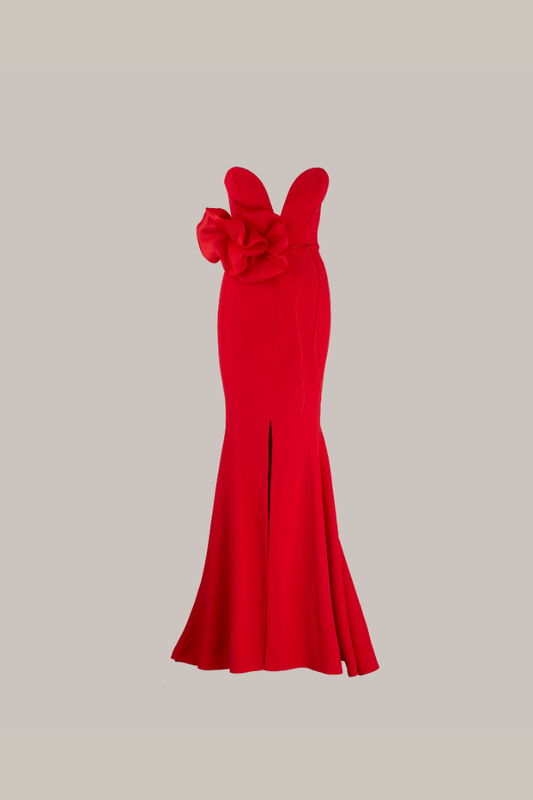Her Fate Applique Red Scarlet Dress