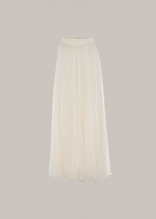 Her Full Fine Skirt With Off white Lace