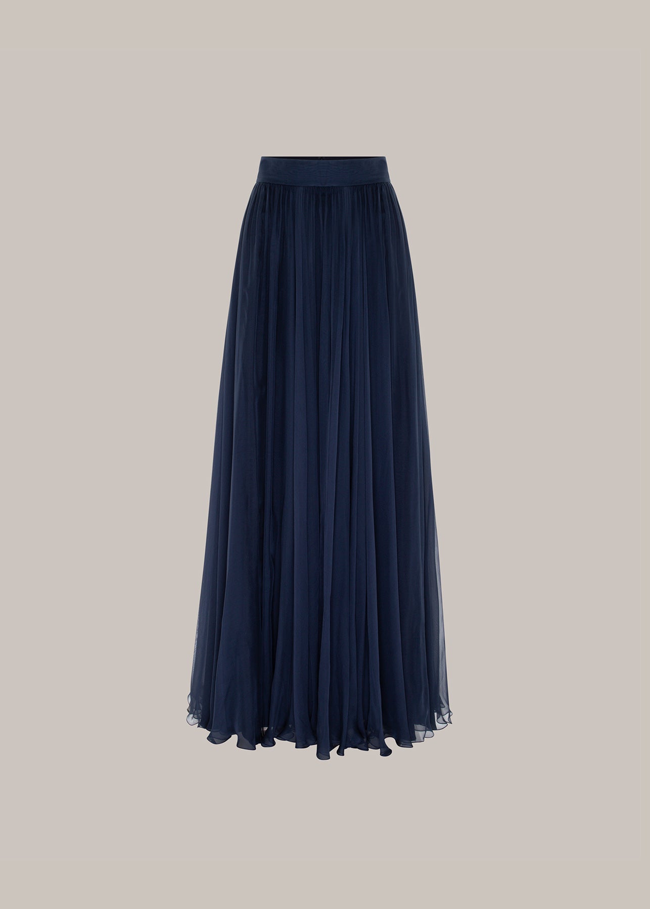 Her Signature Full Fine Navy blue Skirt