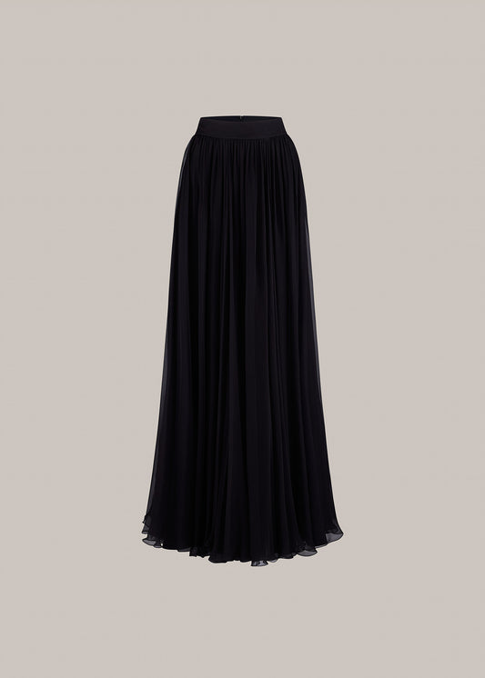 Her Full Fine Black Skirt