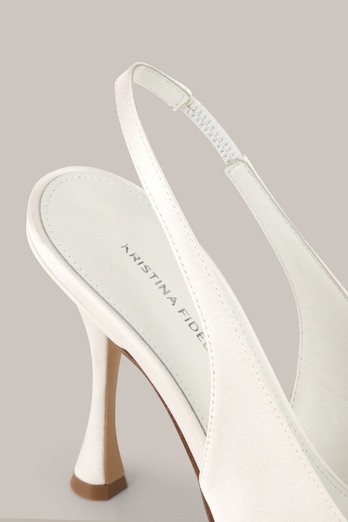 Her Satin White Heels