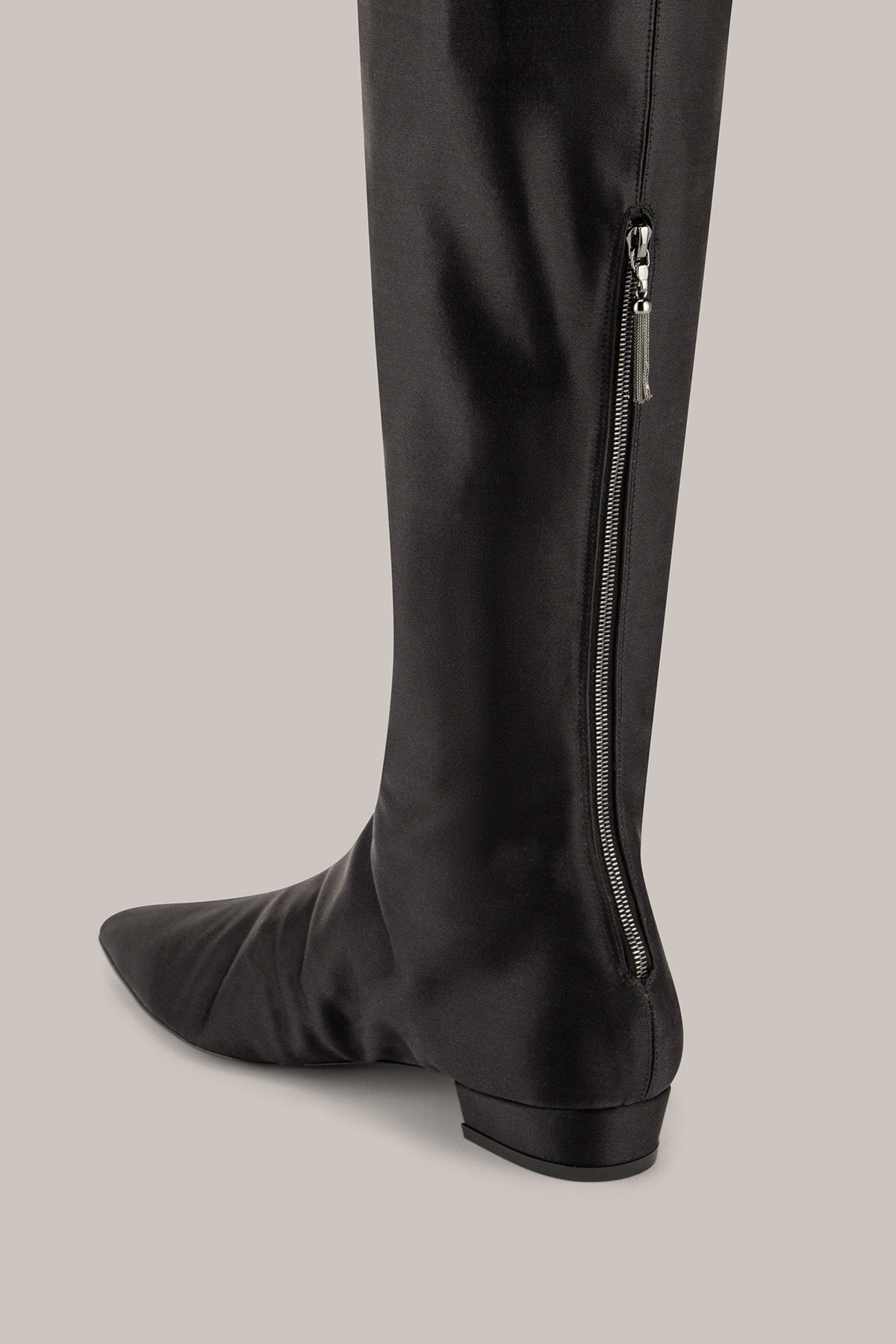 Her Sculpted Over-the-Knee Black Boots