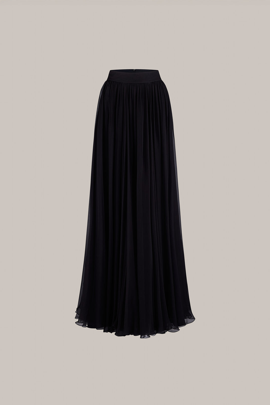 Her Full Fine Black Skirt