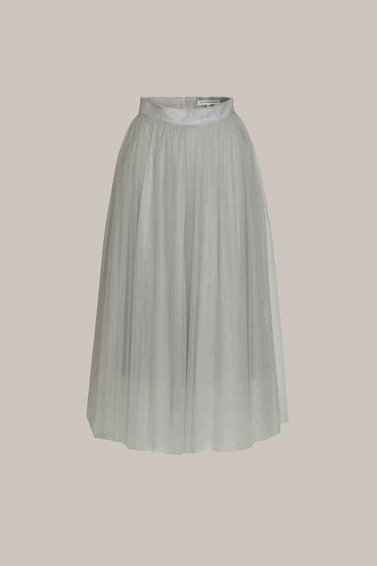 Her Midi Tulle Grey Skirt