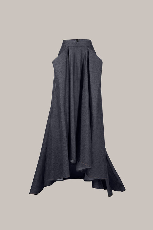 Her Long Denim Skirt