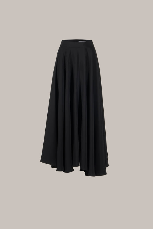 Her Midi Black Skirt