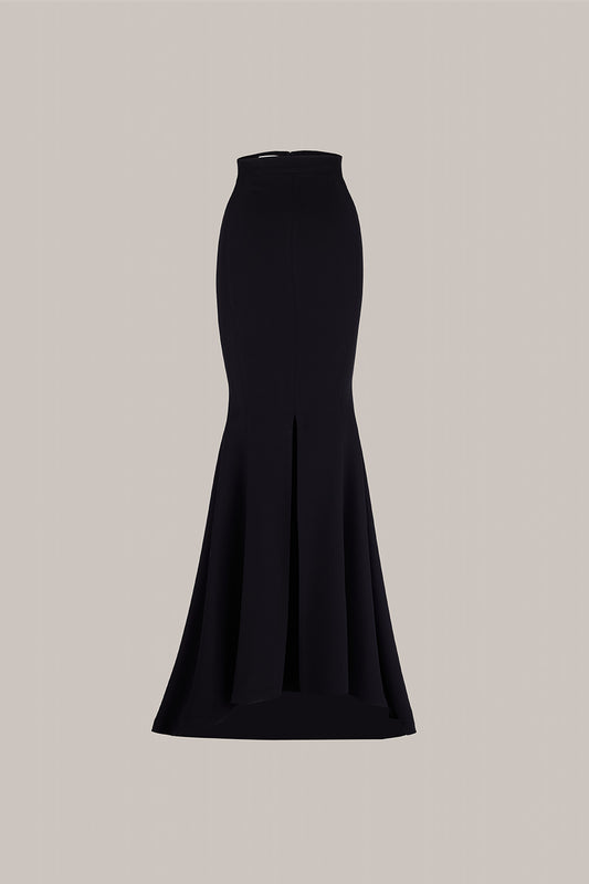 Her High Waist Long Black Skirt