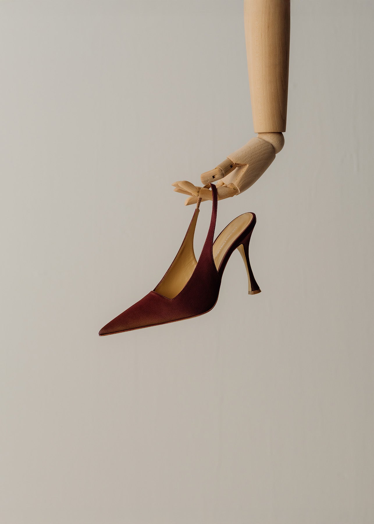 Her Satin Burgundy Heels