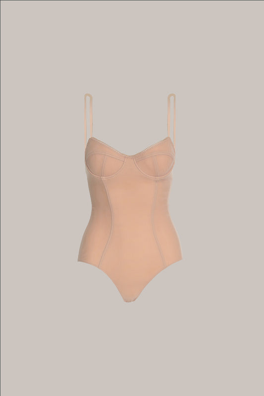 Her Stretch Mesh Beige Body