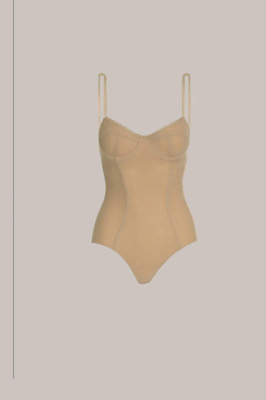 Her Stretch Mesh Beige Body