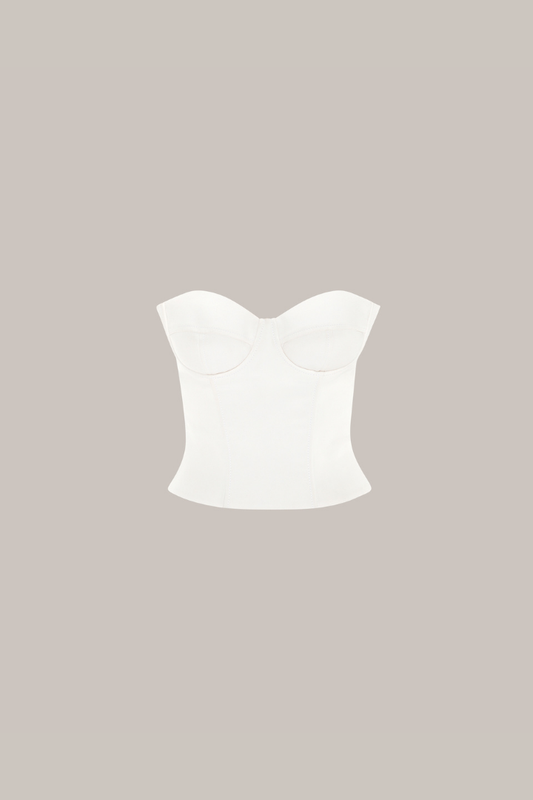 Her Signature Off White Corset