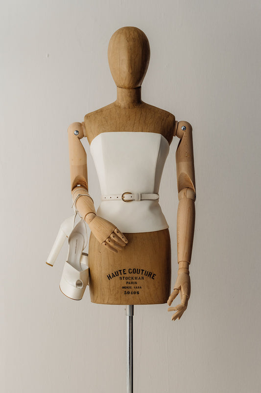 Her Corset With Off White Peplum
