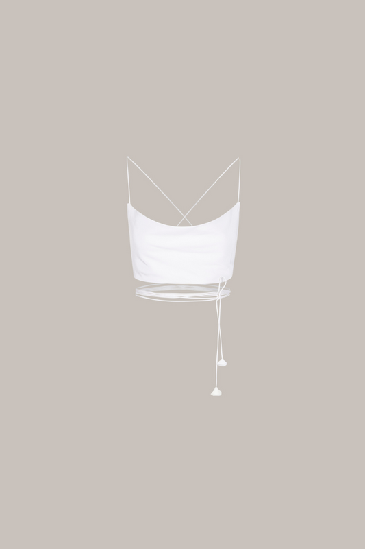 Her Cropped Lounge Off white Top