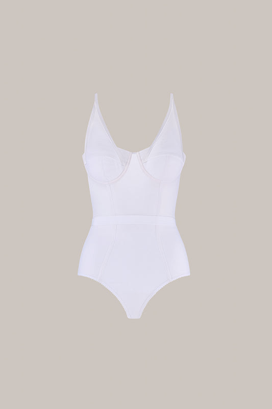 Her Open Cup White Bodysuit
