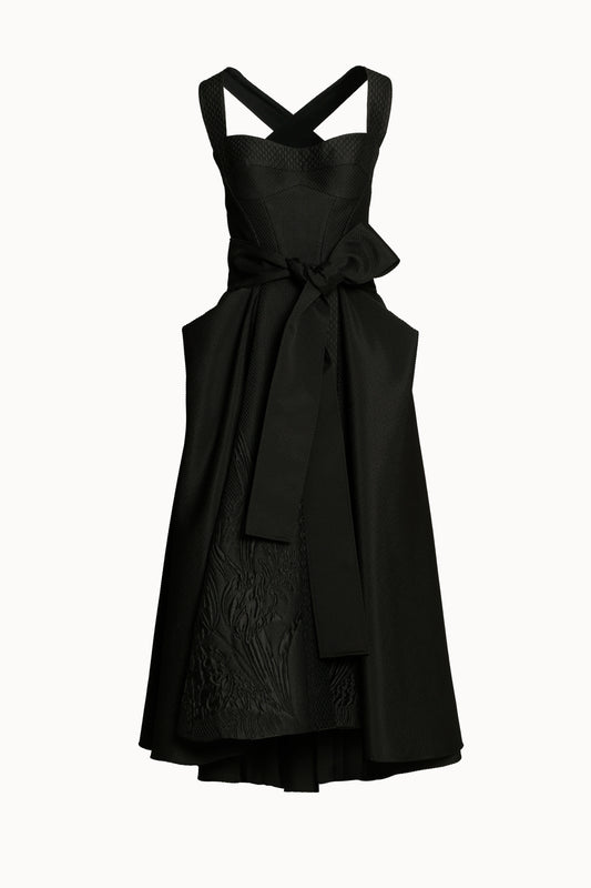 Black Cross-Back Corset Dress