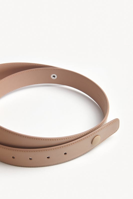 Wrap Around Leather Belt in Nude