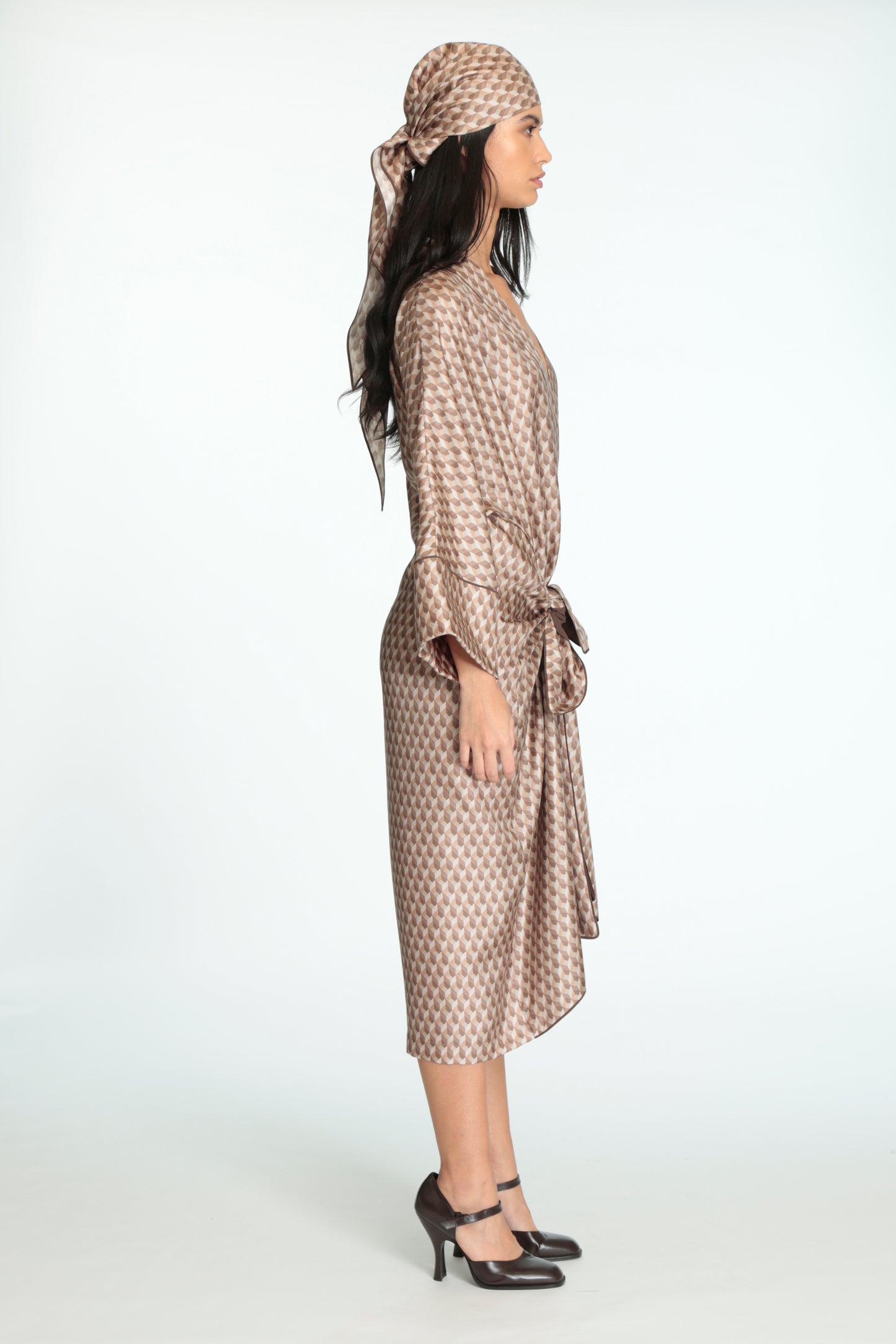 Printed Robe Dress