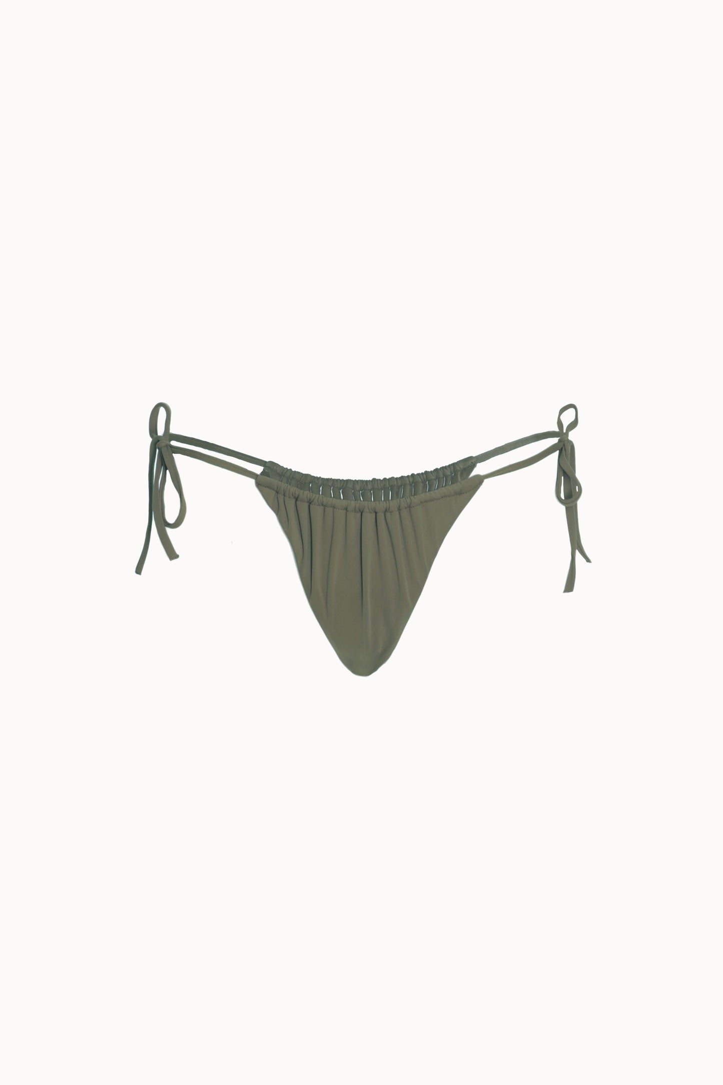 Olive Tie-Side Bikini Bottoms