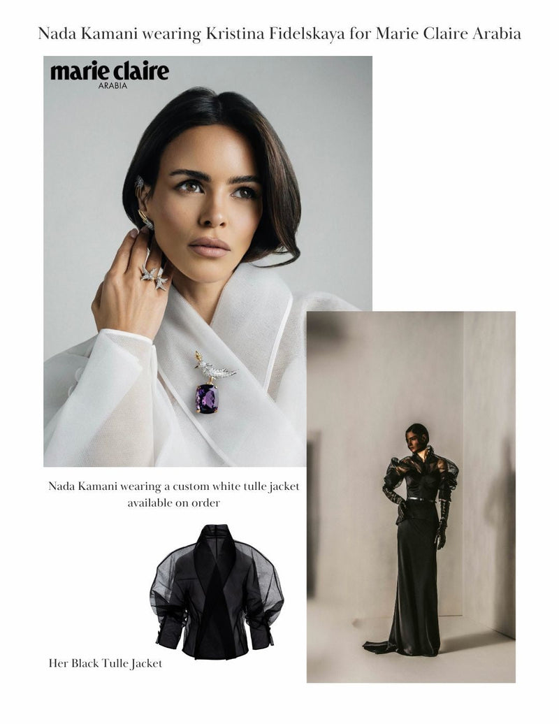 Nada Kamani in Kristina Fidelskaya for Marie Claire Arabia
