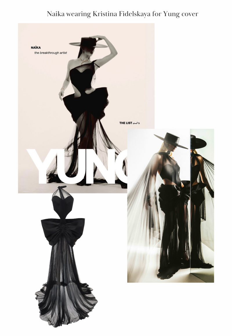 Naïka wore Kristina Fidelskaya for YUNG magazine