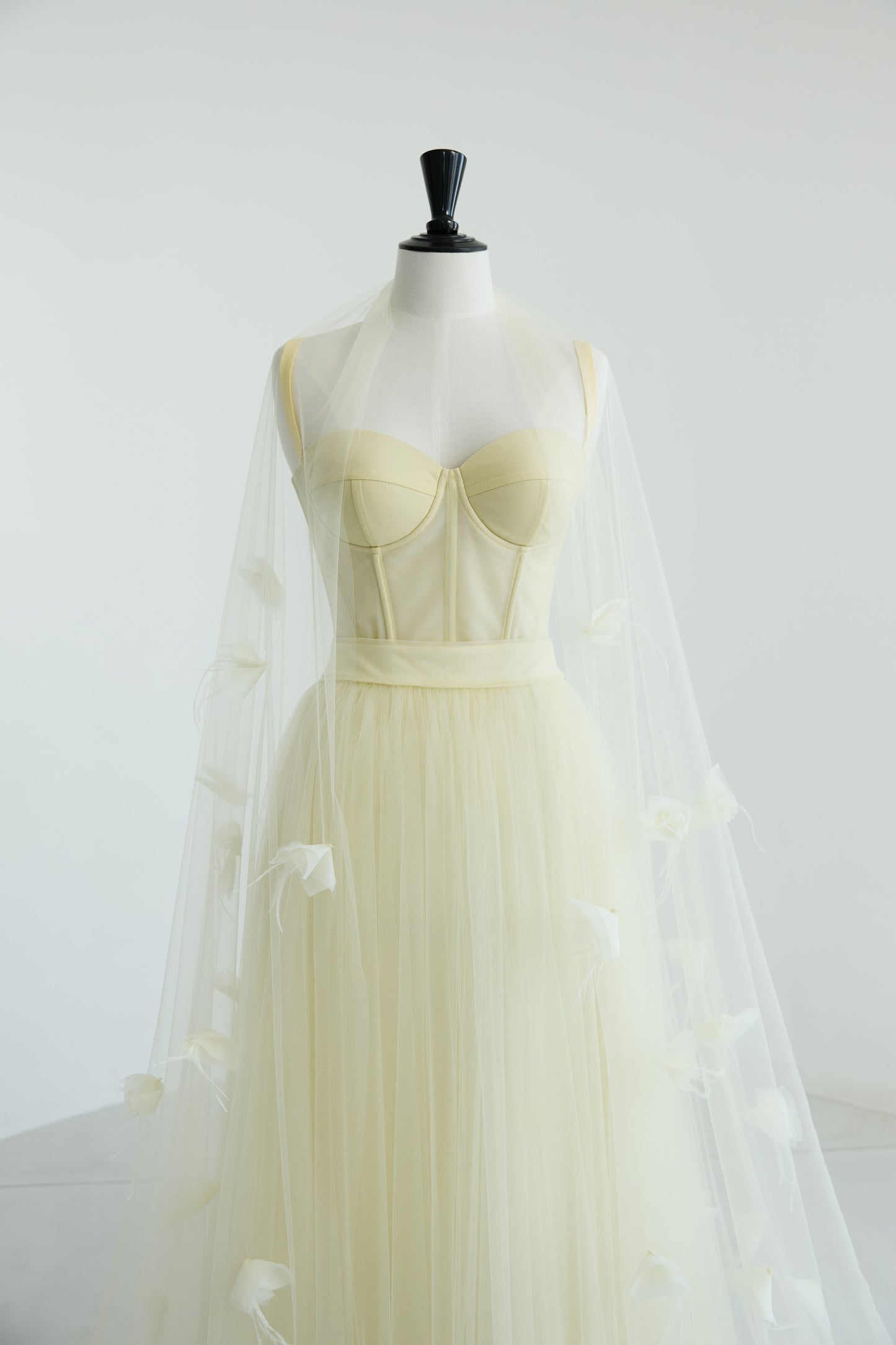 Her Embellished Butter Yellow Scarf