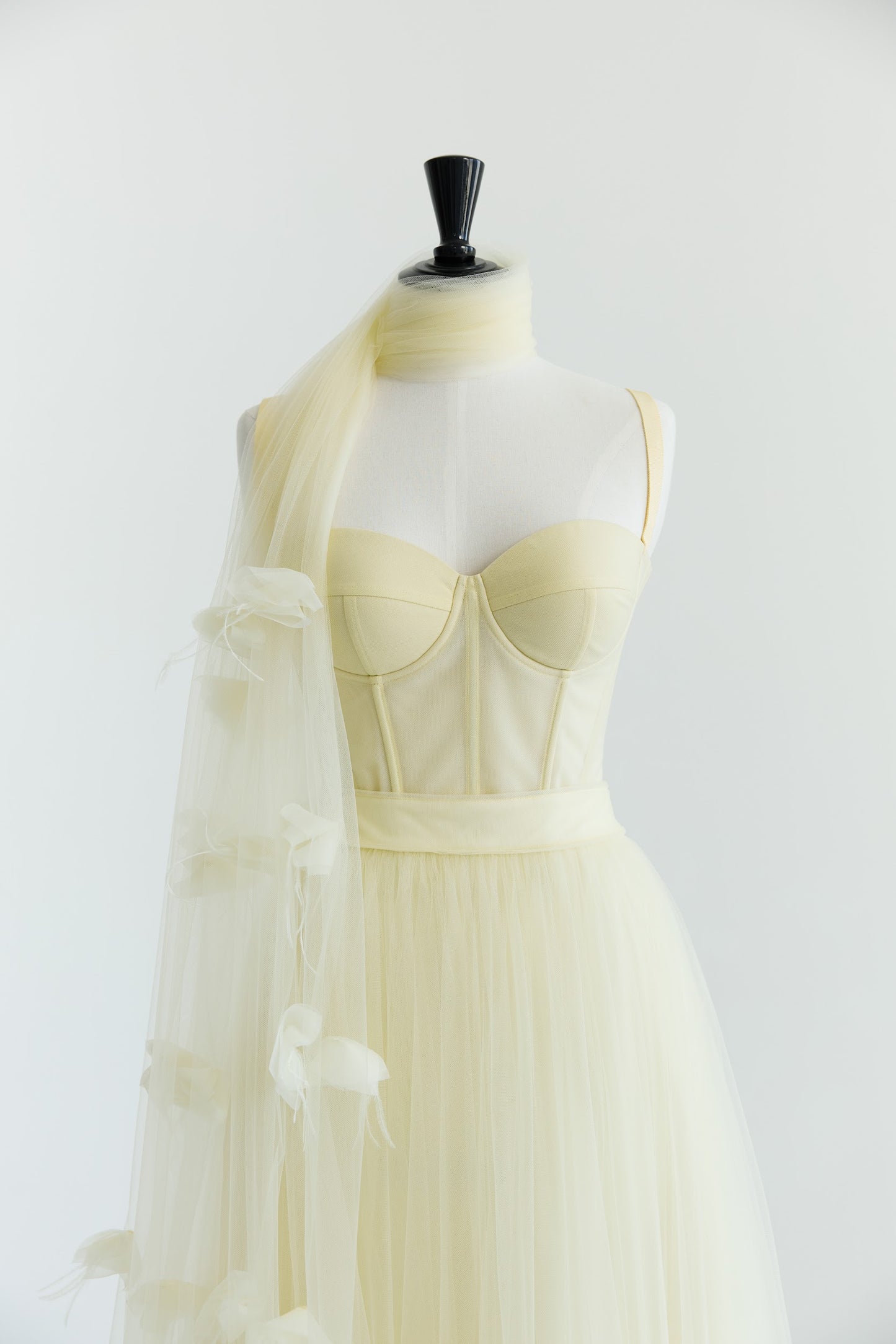 Her Embellished Butter Yellow Scarf