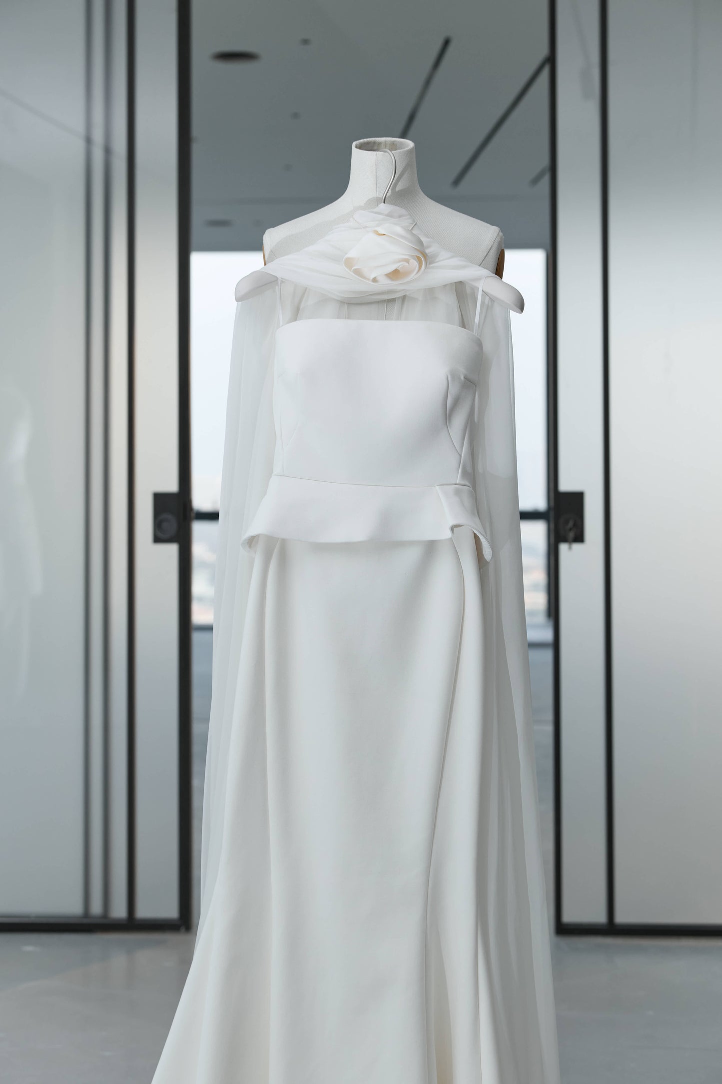 Her White Long Fishcut Dress