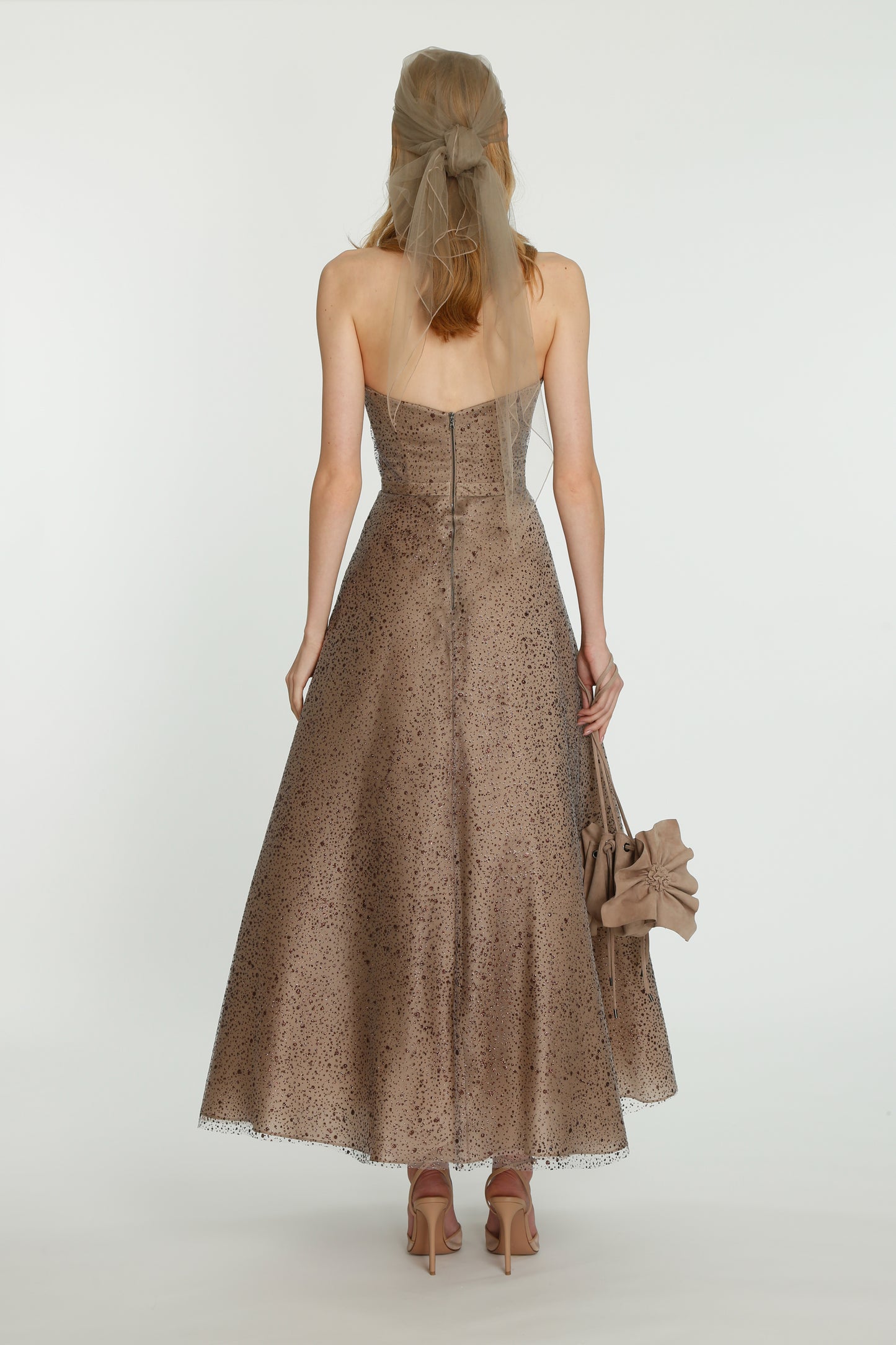 Bronze Sparkling Midi Dress