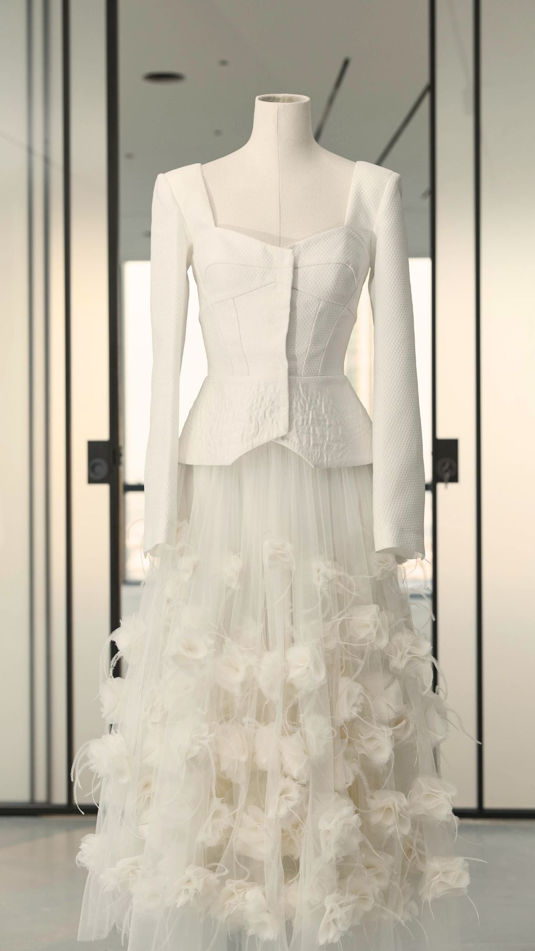 Her Jacquard Bridal White Jacket
